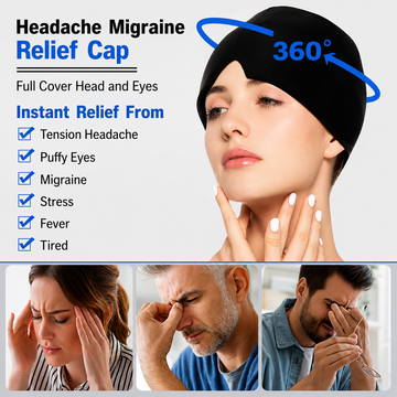 2-in-1 Hot & Cold Gel Ice Cap for Migraine Relief