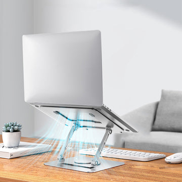 Foldable Adjustable Rotating Aluminum Laptop Stand