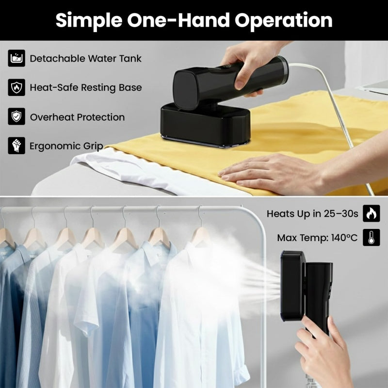 Portable Handheld Clothes Steamer for Home & Travel